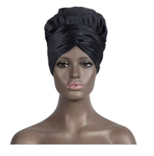 Load image into Gallery viewer, Satin Sleep Bonnet - Long Ribbon Wrap